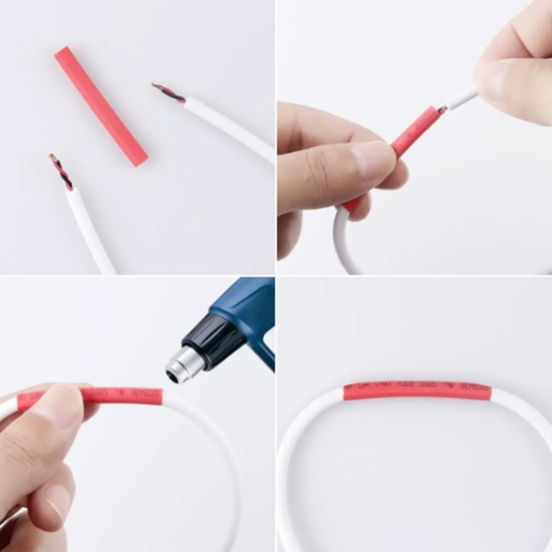 127-750pcs Heat-shrink Tubing Thermoresistant Heat Shrink Tube Wrapping Kit Electrical Connection Wire Cable Insulation Sleeving