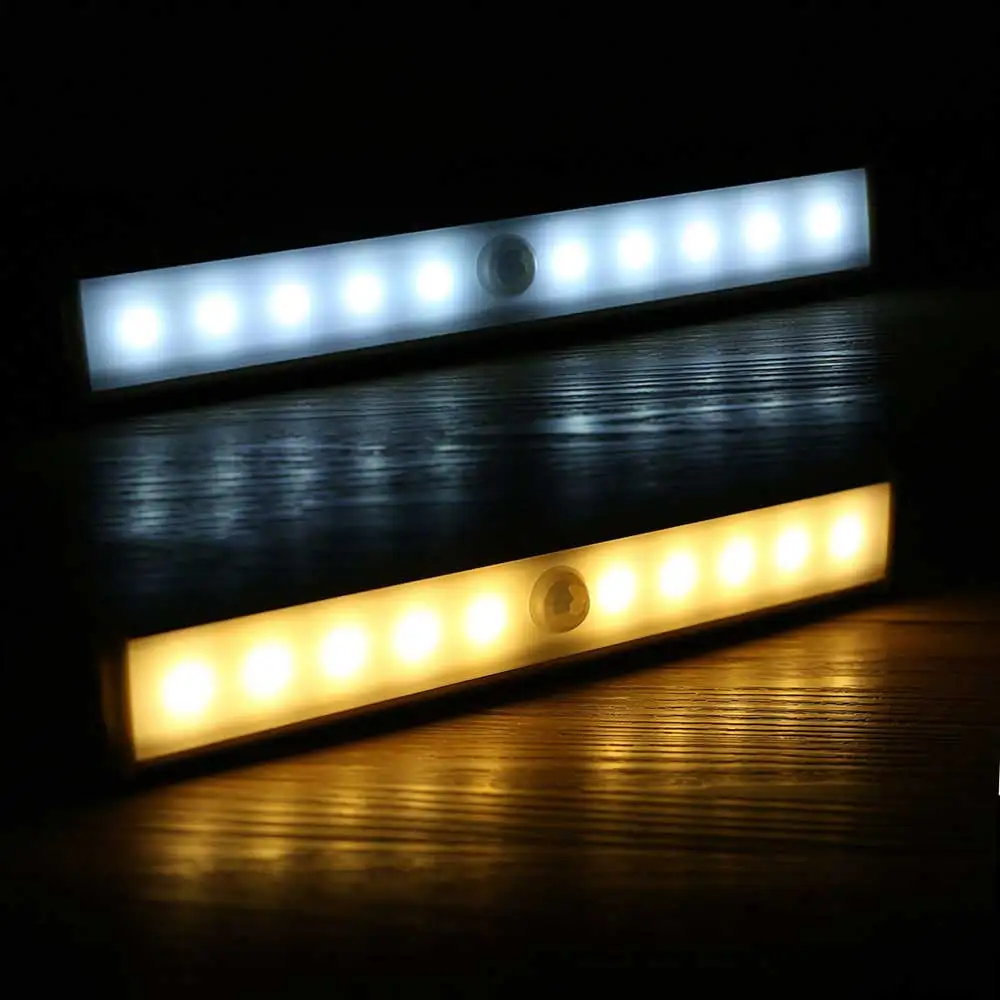 PIR Motion Sensor LED Schrank Licht 6/10 Led Automatische Sensor Kleiderschrank Schrank Licht Schublade Nachtlicht Lampe für Küche Schlafzimmer