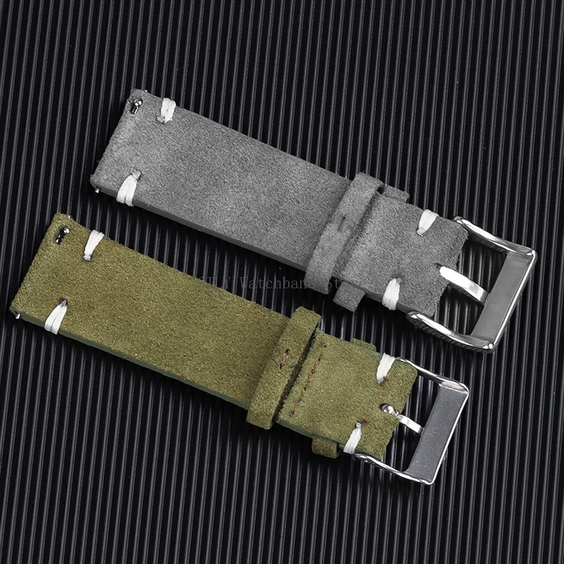 Quick Release Smartwatch Bands 18mm 20mm 22mm Universal Suede Leather Vintage Straps Soft Wristbelt High Quality Sport Bracelets