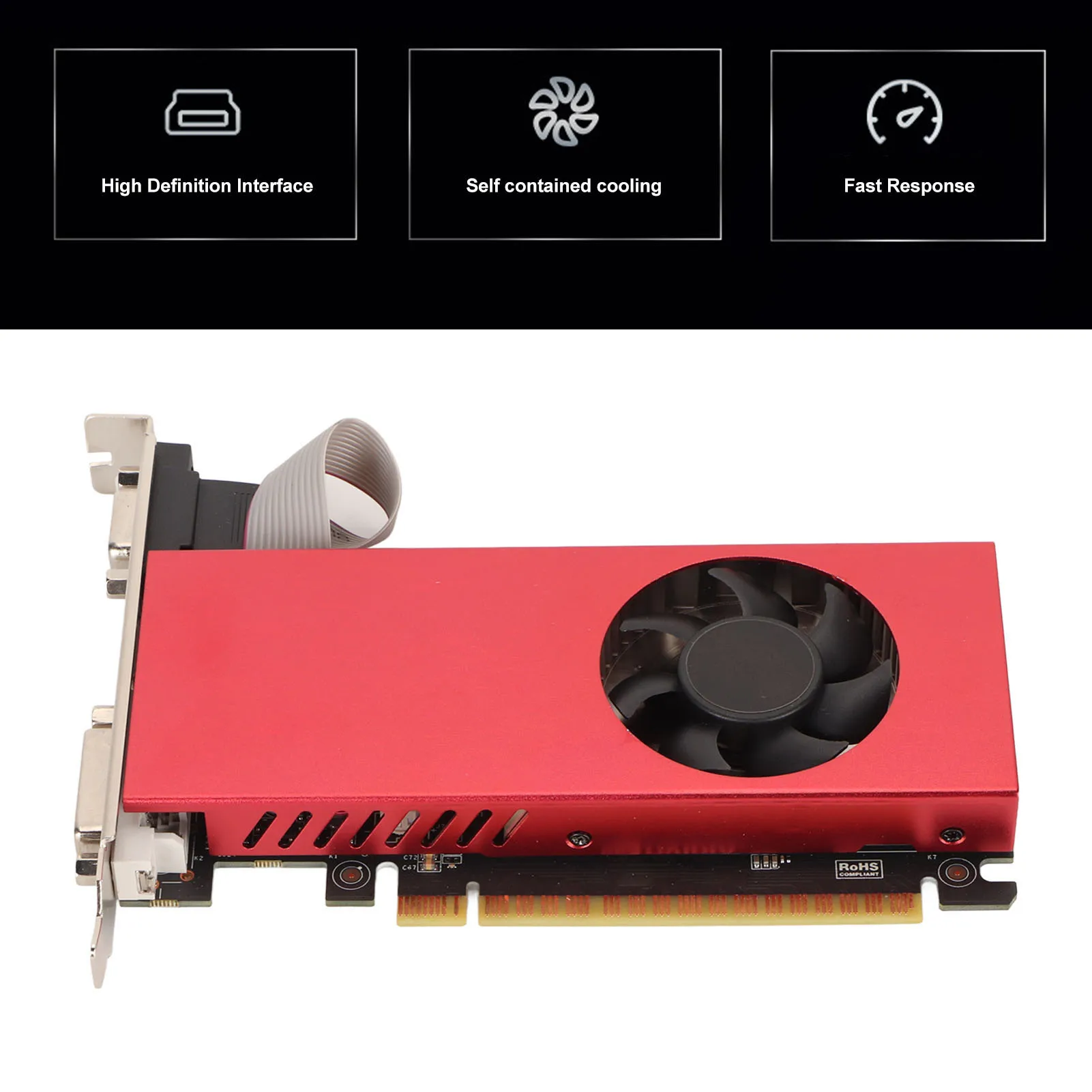 Karta graficzna GTX750TI 4GB Karta graficzna GDDR5 128bit HD Interfejs multimedialny Karta graficzna do gier dla domowego komputera stacjonarnego
