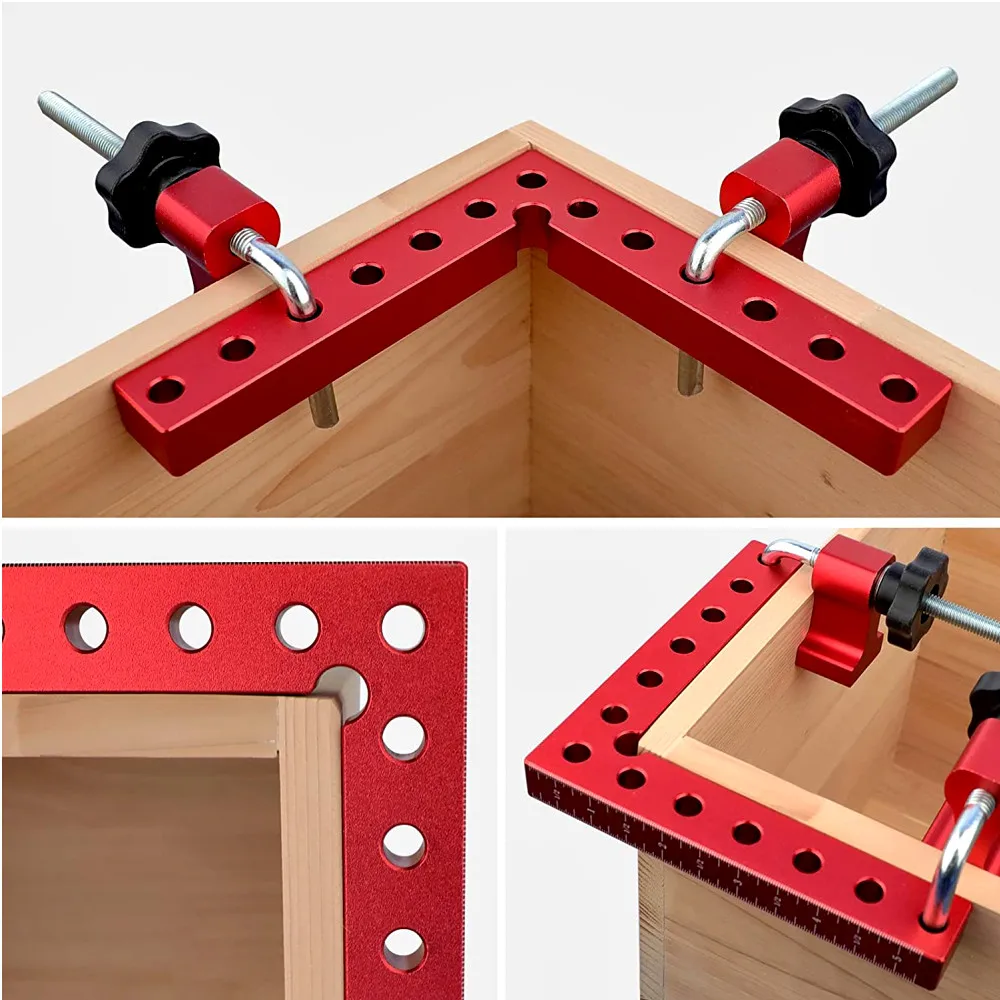 90 Degrees L-Shaped Auxiliary Fixture Splicing Board Positioning Panel Fixed Clip Carpenter's Square Ruler Woodworking Tool