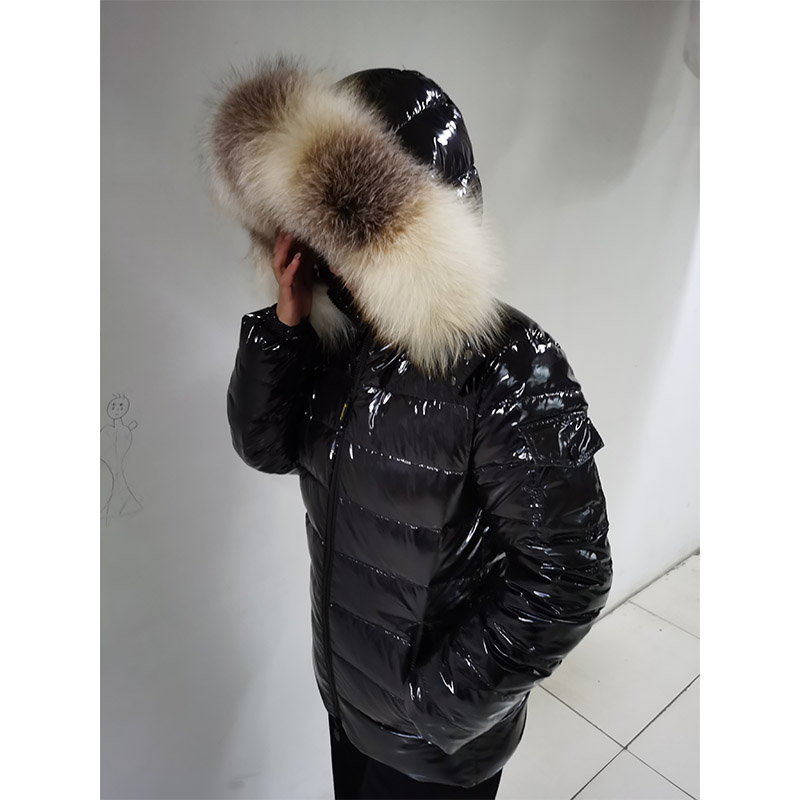 Maomaokong-女性の冬のジャケット,天然のキツネとアライグマの毛皮の襟,厚くて暖かいコート,フグのコート,パーカ,2020