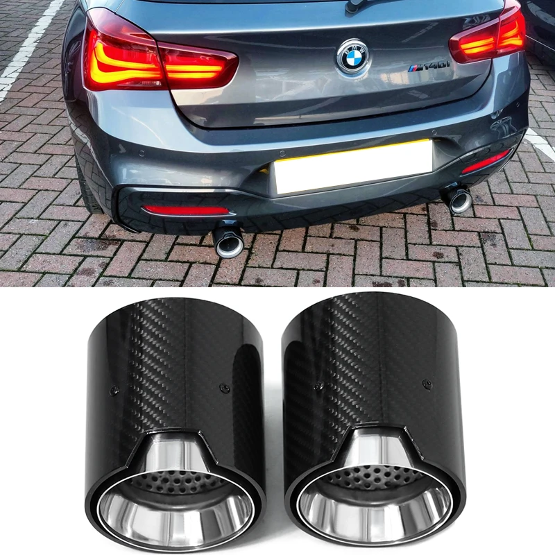 2 шт./лот для BMW 2 серии F22 F23 M235i M240i F20 F21 M135i M140i M Performance Наконечник выхлопной системы автомобиля из углеродного волокна ID60 мм Наконечник глушителя