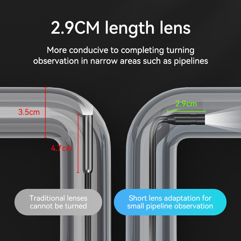 Boroscópio industrial 1080p hd 4.3 polegadas lcd digital endoscópio câmera luz ip67 à prova dip67 água câmera de inspeção de esgoto ferramentas mecânicas