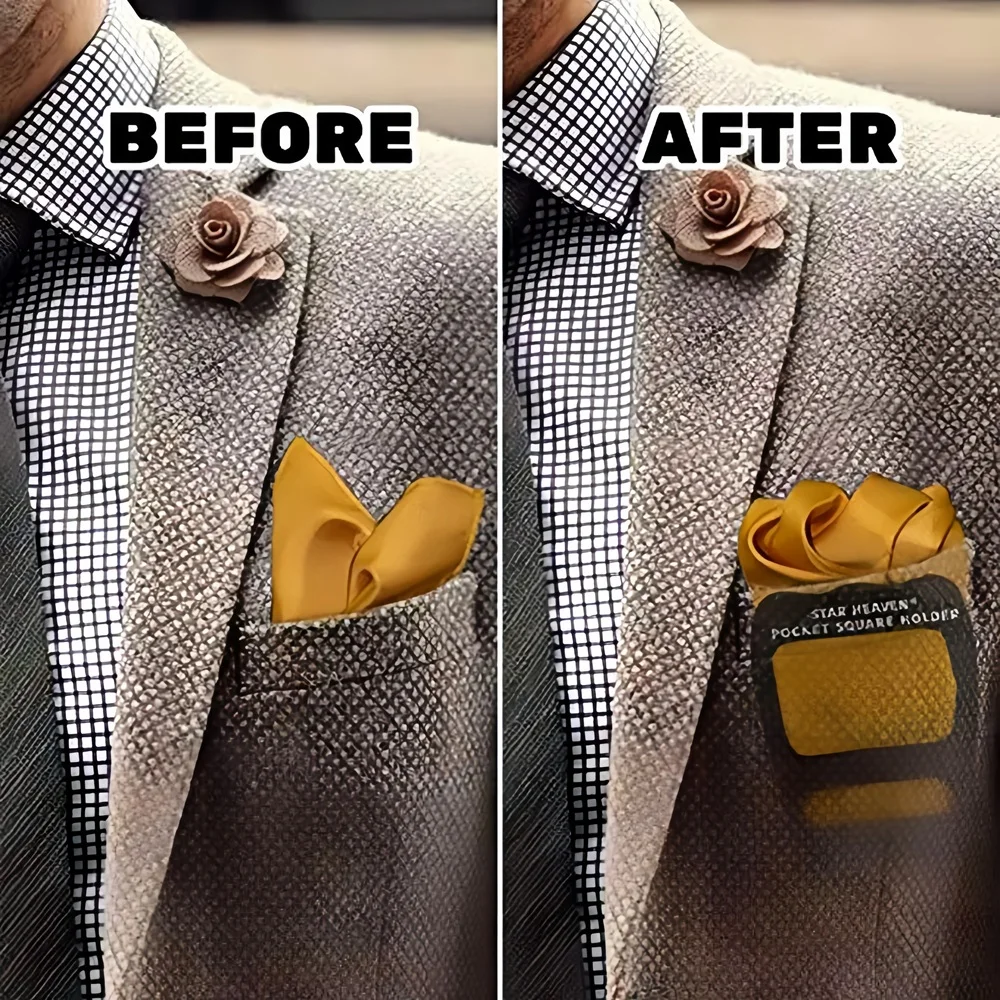 Bolso quadrado titular lenço keeper organizador acessórios para homem lenço quadrado