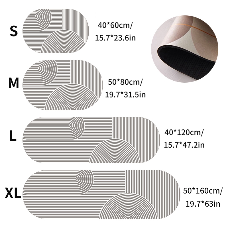 VIKAMA Diatomite Tapetes Antiderrapantes, Absorvente De Água, Estilo Simples, Decoração De Casa, Entrada Da Porta Do Banheiro, Cozinha, Mar