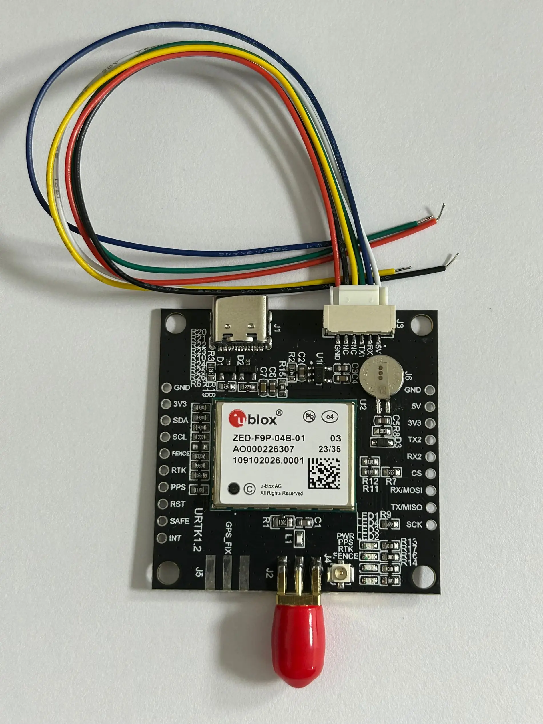 Płytka odbiornika GNSS/GPS RTK o wysokiej precyzji ZED-F9P-04B-01 do modułu GPS drona USB i S MA