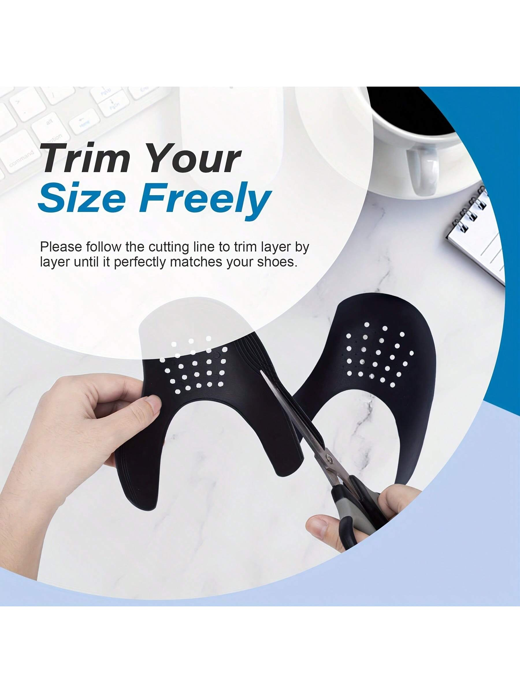 Protetor de vinco de sapato árvore de sapato anti guarda para evitar vincoes de tênis para homens e mulheres tamanho