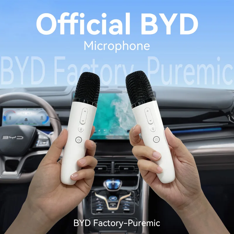 BYD & DENZA Micrófono oficial de fábrica para automóvil con receptor, micrófono de karaoke para BYD todos los modelos + Denza, venta original.