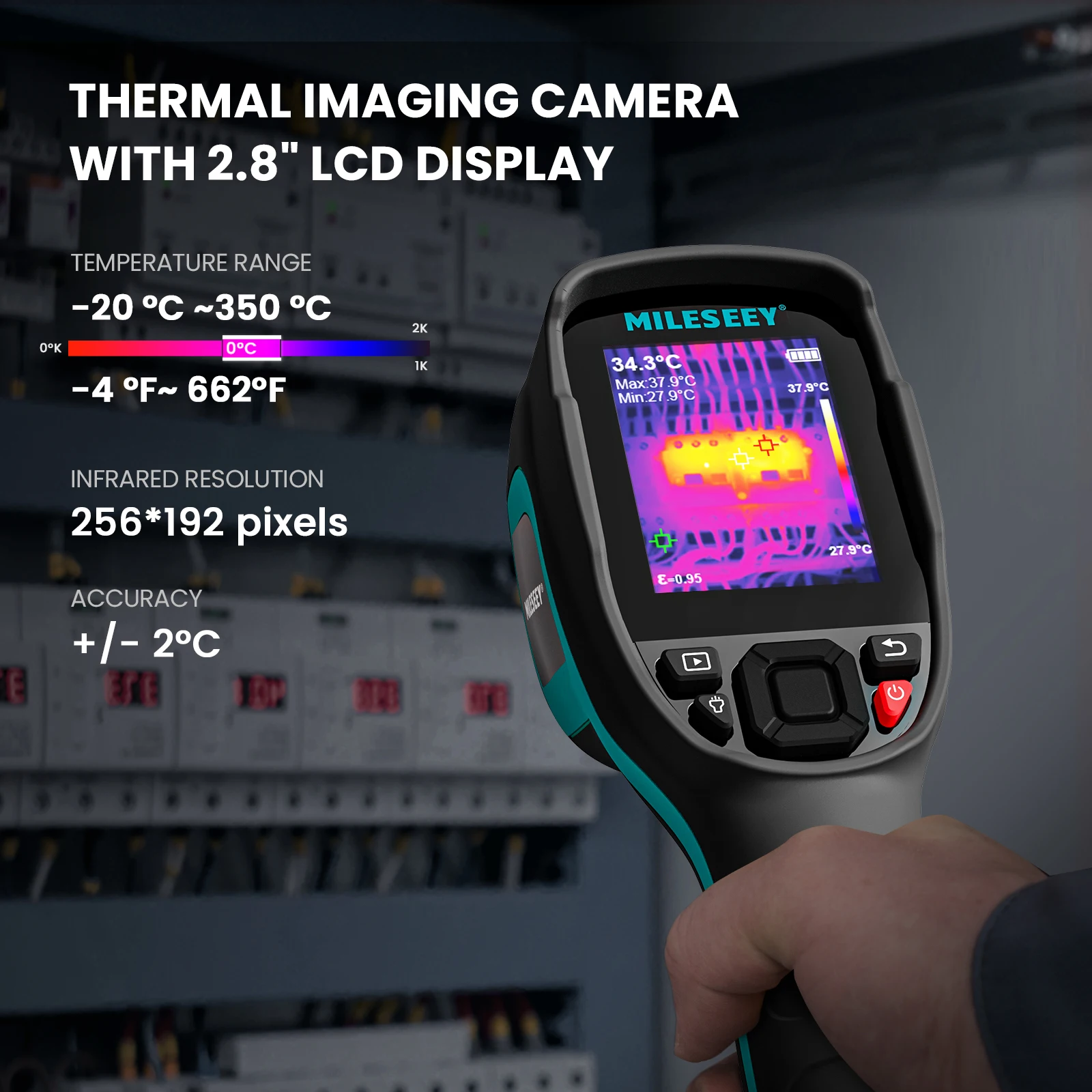MILESEEY TR256E /B Thermal Imager 256X192 Thermal Imaging Camera Infrared Temperature Meter For Repair, PCB, Pipeline Detection