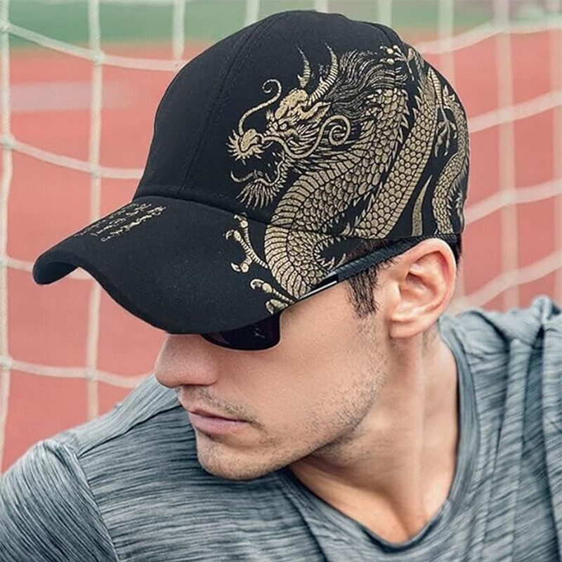 แฟชั่นผู้ชายกลางแจ้งเบสบอลหมวกผู้หญิงรูปแบบมังกรหมวกฤดูร้อน Trucker หมวก Casual Sun หมวก Snapback หมวก