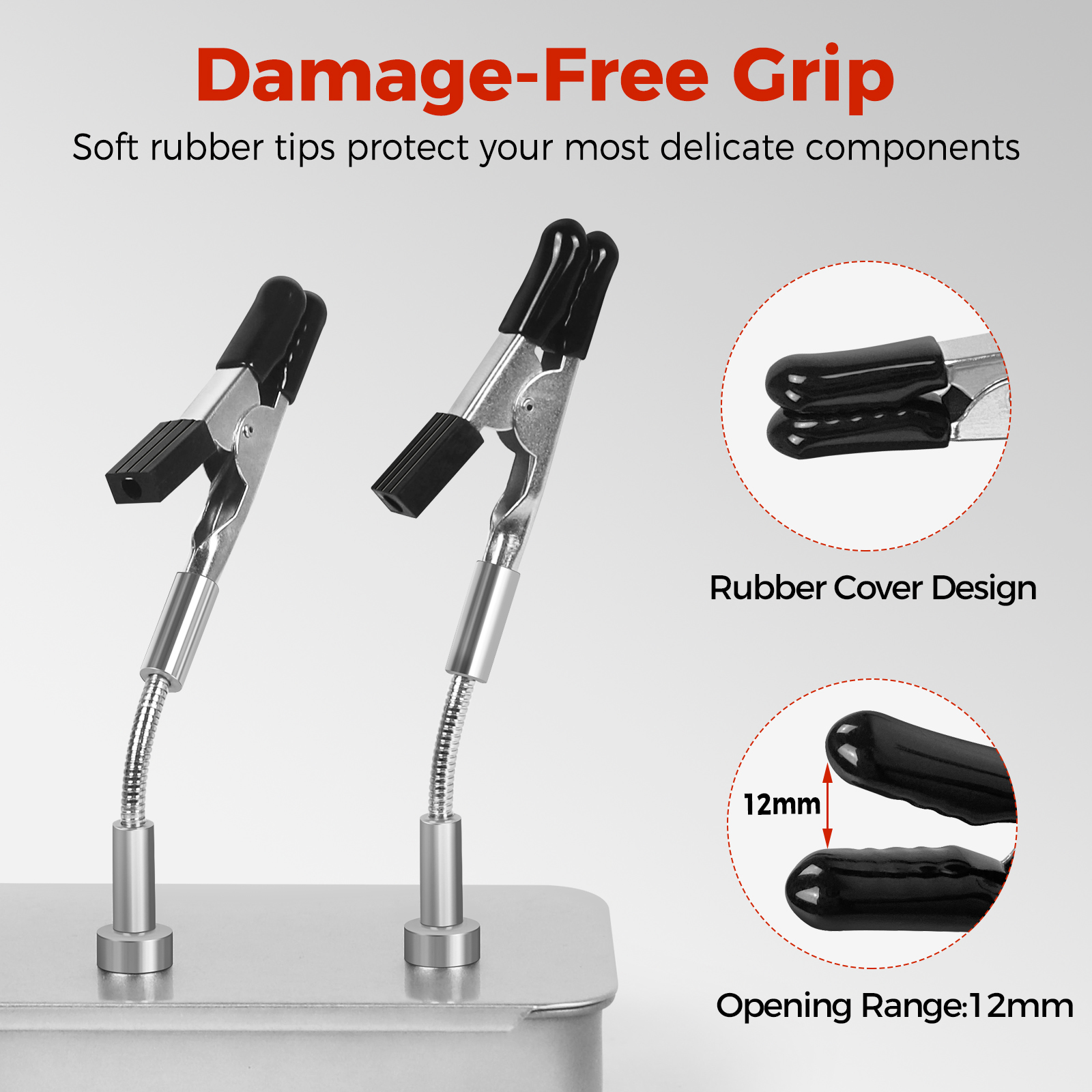 Toolour Magnetic Helping Hands Soldering Tool 2/4 Universal Metal Flexible Arms with Tool Box for Soldering, Electronics Repair