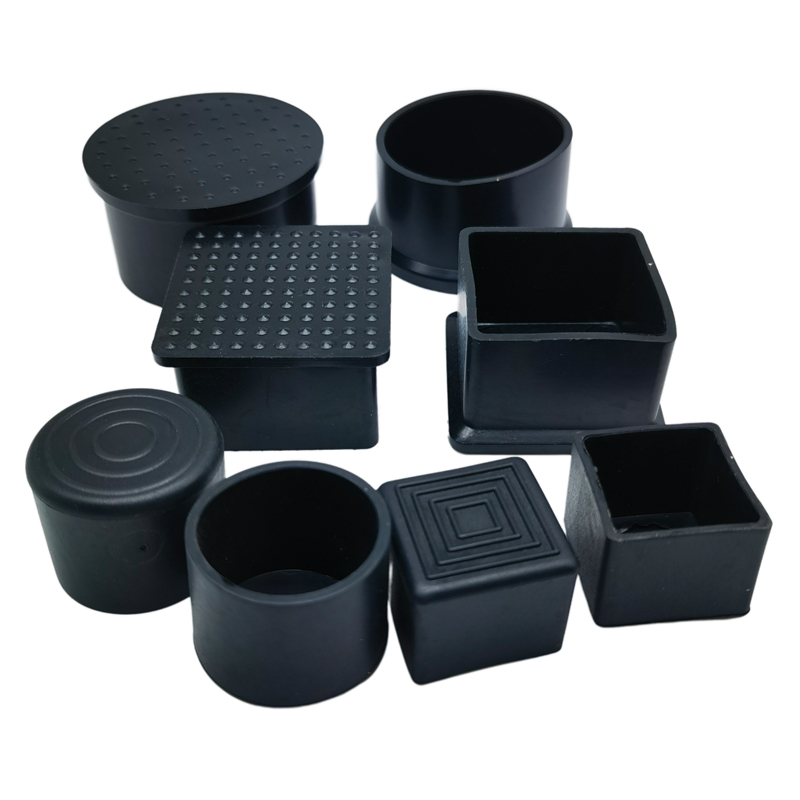 4pcs 6/8/10/12/14/16/19/20-120mm Round Black PVC Soft Rubber Pipe Sleeve Tube Cap Table Chair Foot Non-slip Pad Protective Cover
