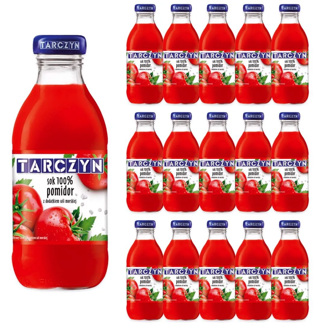Tarczyn Sok 100% pomidor z soli morskiej 300 ml x 15 sztuk