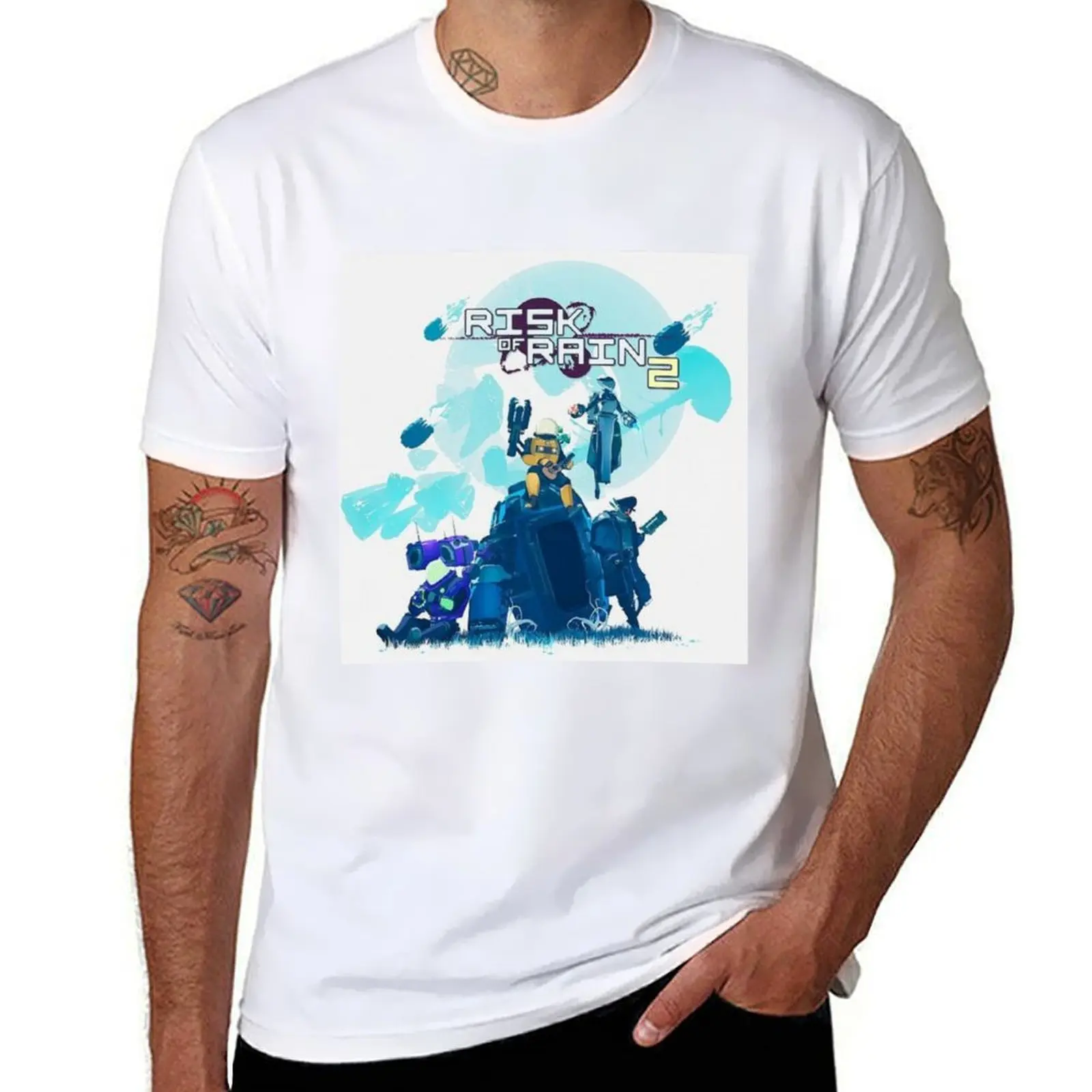 Kaos Poster Klasik Risiko Hujan 2 Kaos Pria Kaos Pria Mewah Kaos Pria