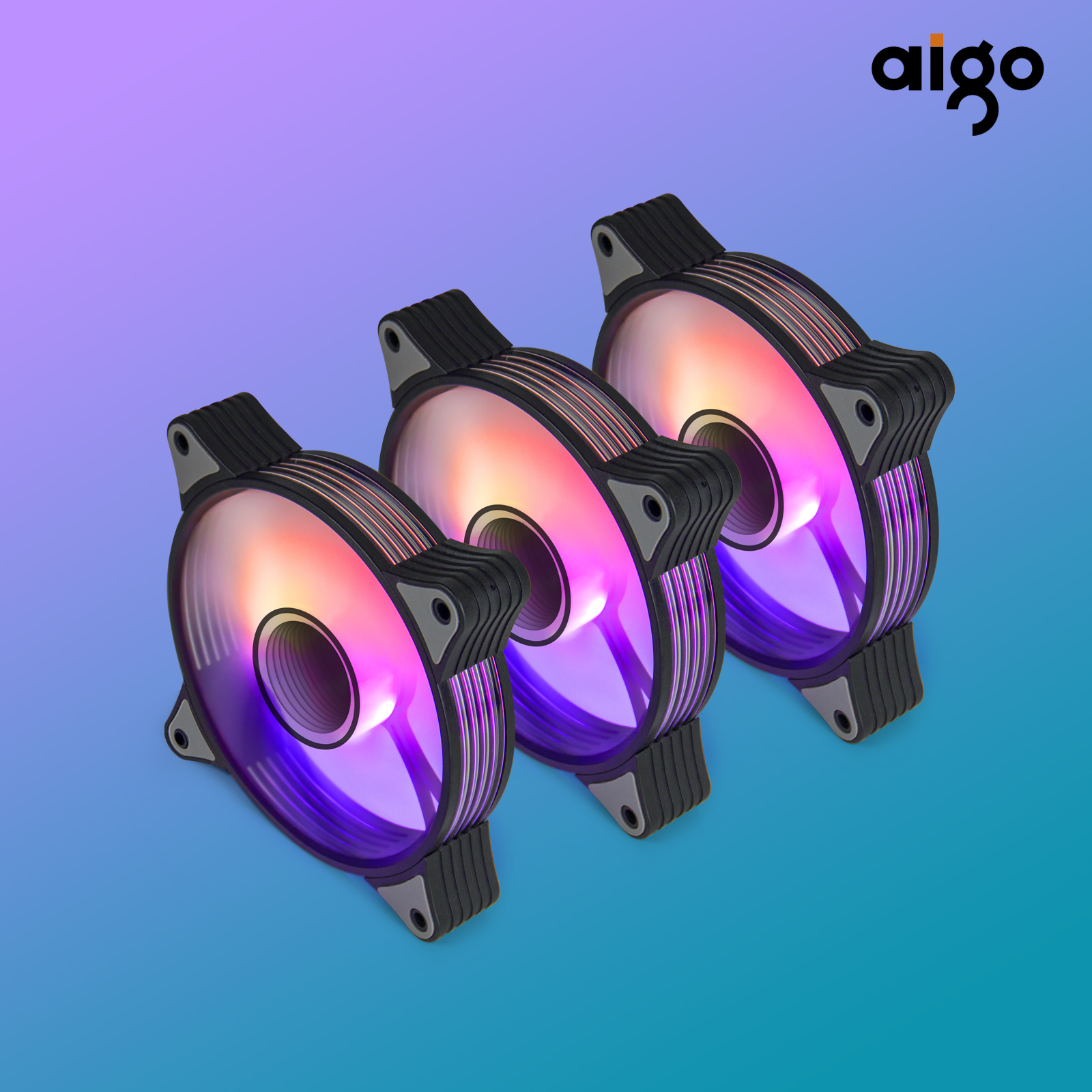 Aigo ar12proコンピュータケースファンventoinha pc無制限スペース120mm rgbファン4ピンpwm cpu冷却ファン3pin5v argb 12cm人工呼吸器