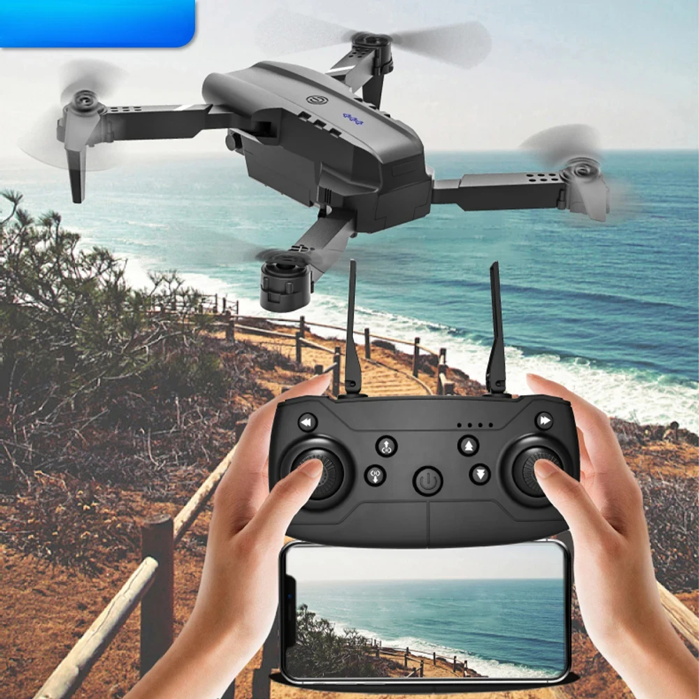 Fixação de altitude E99 Drone dobrável Quadcopter Alça de controle remoto Aeronave de quatro eixos HD 4K Fotografia UAV