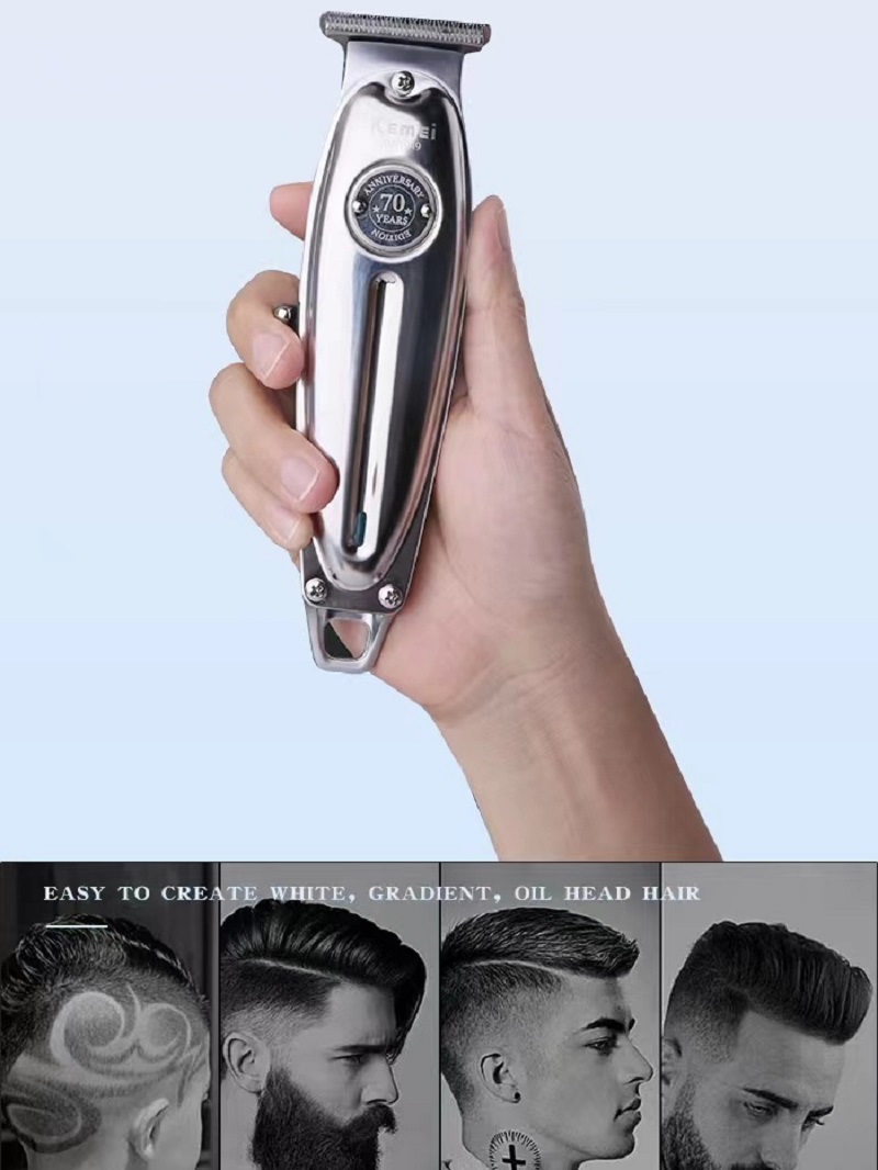 Kemei akumulatorowe nożyczki fryzjerskie trymer maszynka do włosów mężczyźni maszynka do strzyżenia maszynka do strzyżenia włosów KM-1949