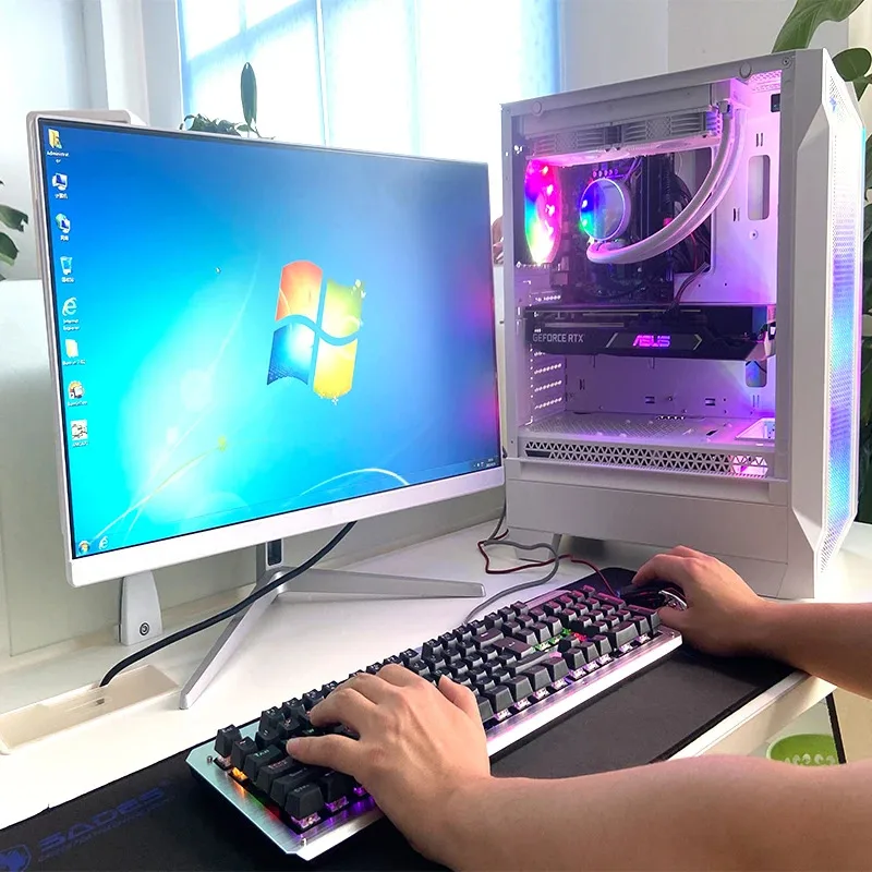 게이밍 데스크탑 코어 i7 CPU 16GB 램 512GB SSD HDD 1TB 3060TI 3070 3080 3090 GPU 공급 PC 게이밍 데스크탑 컴퓨터 그래픽 카드