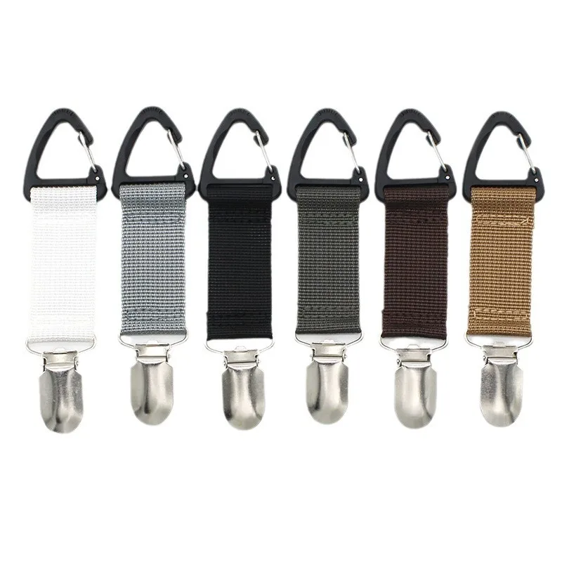 Clip per cappello di paglia da viaggio all'aperto Clip per borsa portatile per cappello da accompagnamento Organizzatore di guanti disponibile in più colori multiuso per esterni