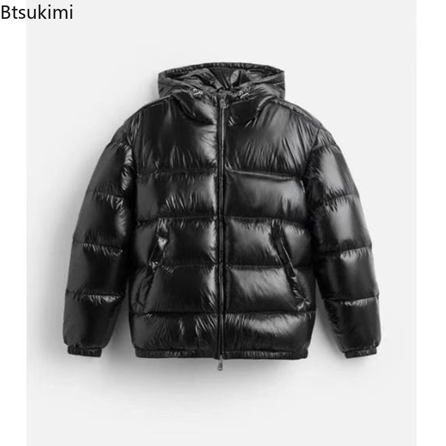 Herbst Winter Neue Herrenmode Einfache Baumwolle gefütterte Mäntel Casual Zipper Mit Kapuze Unten Baumwolle Jacken Solide Kalt-beweis Warme Parkas