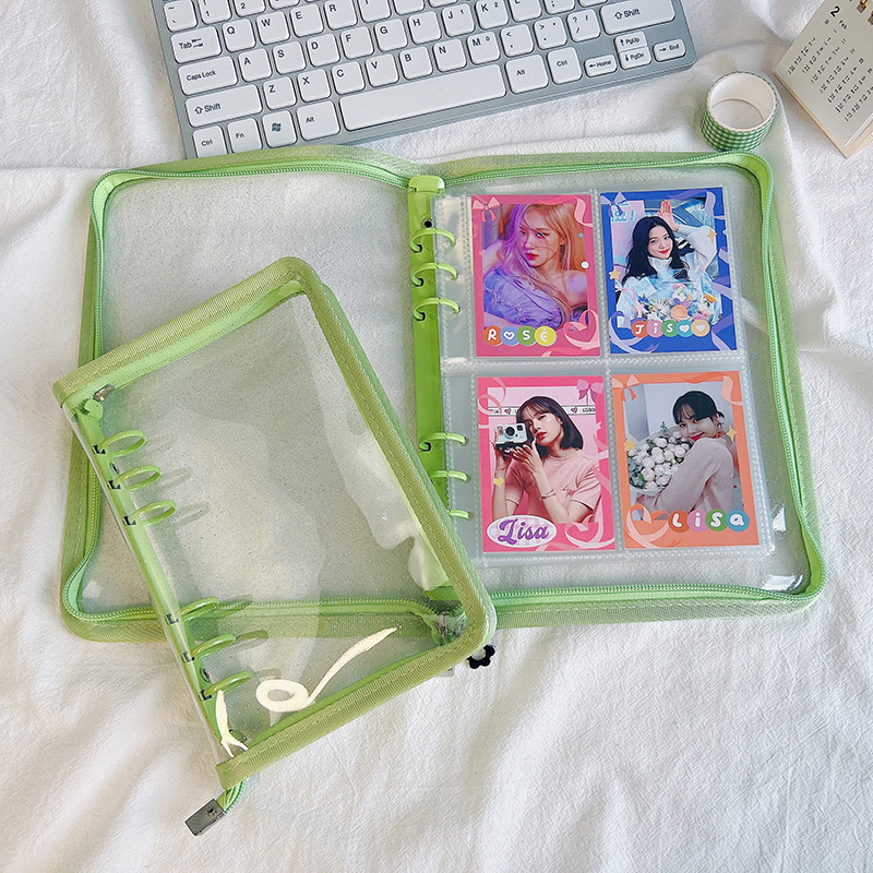 A5 A6 Reißverschluss-Binder, Fotokarten-Sammlung, Buch, Postkarte, Organizer, Tagebuch, Notizbuch, Schulbriefpapier