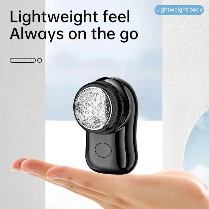 เครื่องโกนหนวดไฟฟ้า USB แบบพกพาขนาดเล็กแบบชาร์จไฟได้สำหรับผู้ชายมีดโกนกันน้ำพกพาได้สินค้าท่องเที่ยวกันน้ำออนบอร์ด