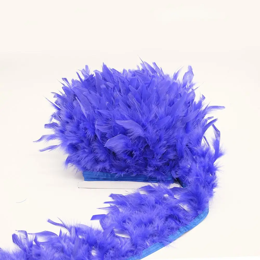 1 เมตรงานแต่งงานธรรมชาติตุรกี Feathers เย็บตกแต่งริบบิ้นพู่ Feathers Trim Home Decor 10-15 ซม.เครื่องแต่งกายผ้า