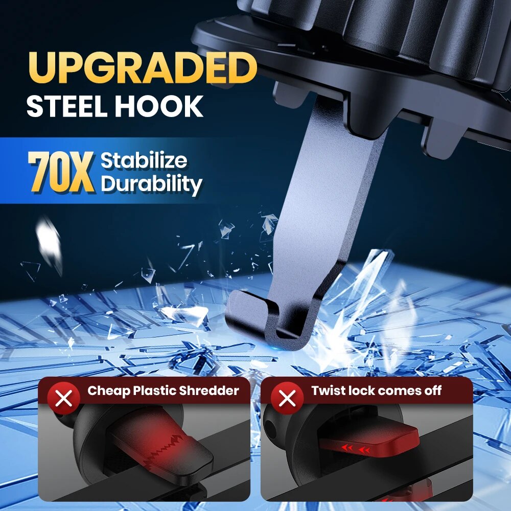 TOPK ที่วางโทรศัพท์ในรถยนต์แบบแม่เหล็ก,อัพเกรด N52 Super Strong Magnetic Cell Phone Mount สําหรับช่องระบายอากาศในรถยนต์เข้ากันได้กับโทรศัพท์ทุกรุ่น