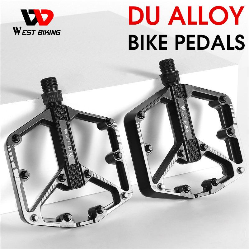 WEST RADFAHREN DU Lager Fahrrad Pedal Anti-slip Radfahren Pedal Ultraleicht Aluminium Legierung MTB Rennrad Pedal Fahrrad Zubehör