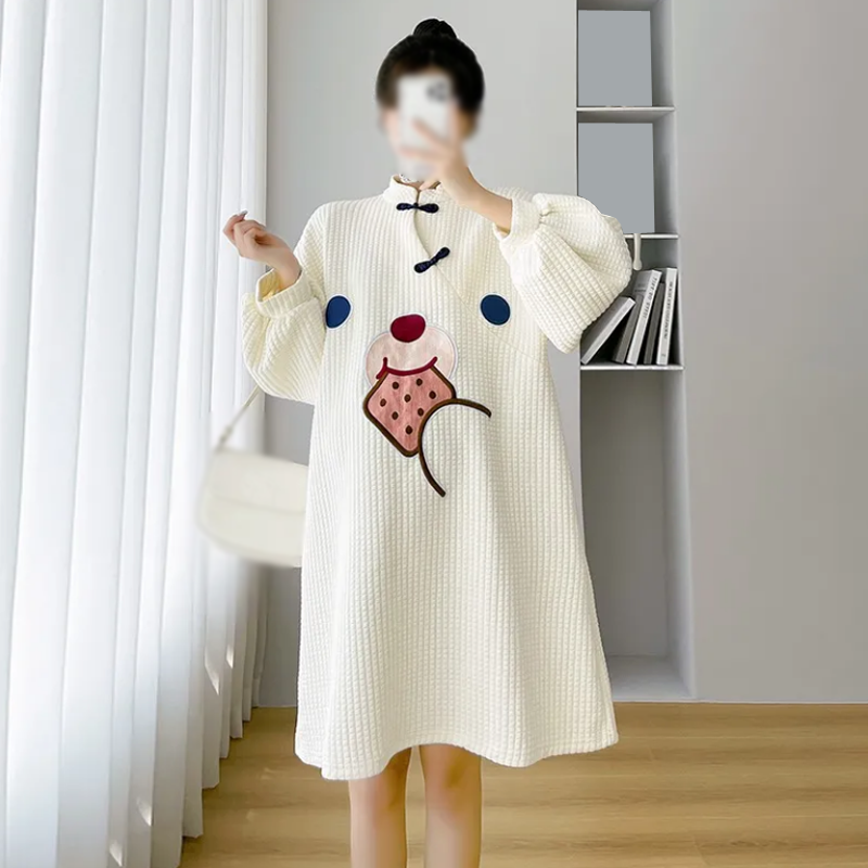 Robe de printemps et d'automne pour femmes enceintes, nouveau