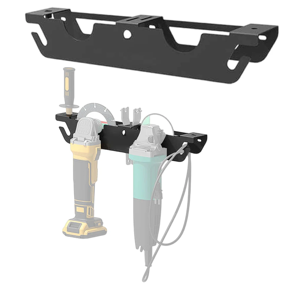 Haakse slijperhouder Duurzaam metalen gereedschapsrek met snoerhanger Wandmontagebeugel voor polijstmachines Snijders Workshop Garage Organizer