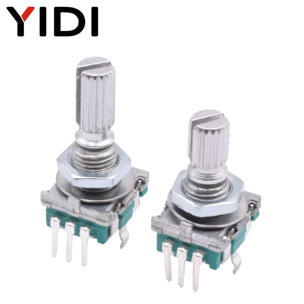 5/10 Cái 20 Vị Trí Gia Tăng 360 Bộ Mã Hoá Quay Núm Vặn Nút Bấm EC11 Arduino Kỹ Thuật Số Chiết Áp 15/20mm Mận Nửa Trục