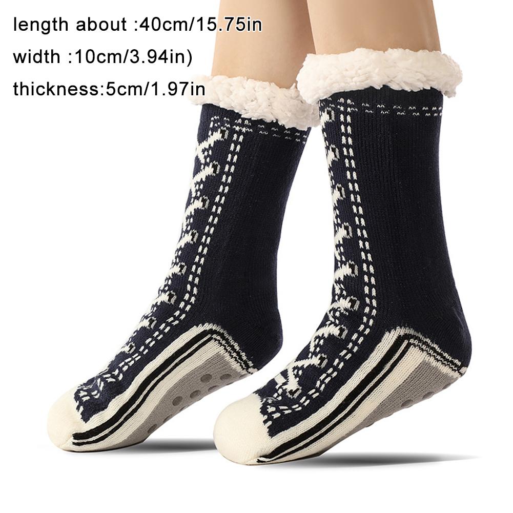 Fuzzy Fluffy Sock Women Winter High Warm Plush Non Slip Home Sleeping Soft High Quality Female Floor Thermal Slipper Sock