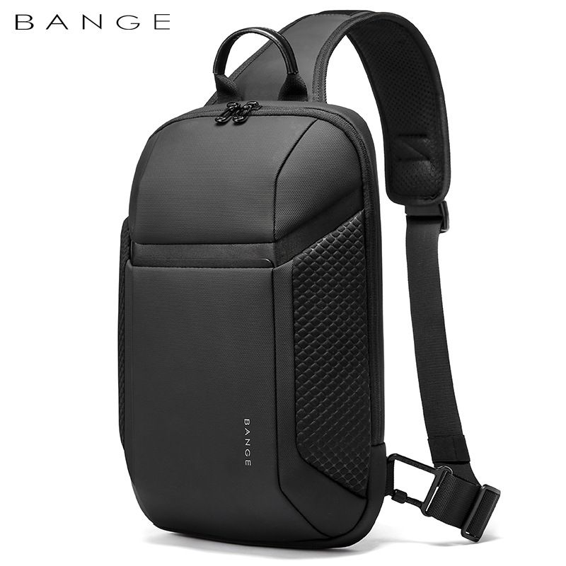 Bange-男性用多機能オックスフォードクロスボディバッグ,盗難防止ショルダーストラップ,チェストパック,USB充電器,短いトラベルバッグ