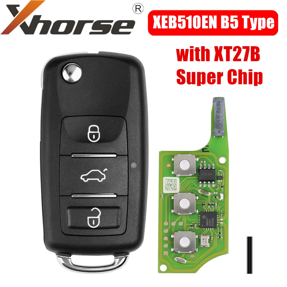 Xhorse XEB510EN สําหรับ Volkswagen B5 ประเภท Super Remote พร้อม XT27B Super Chip