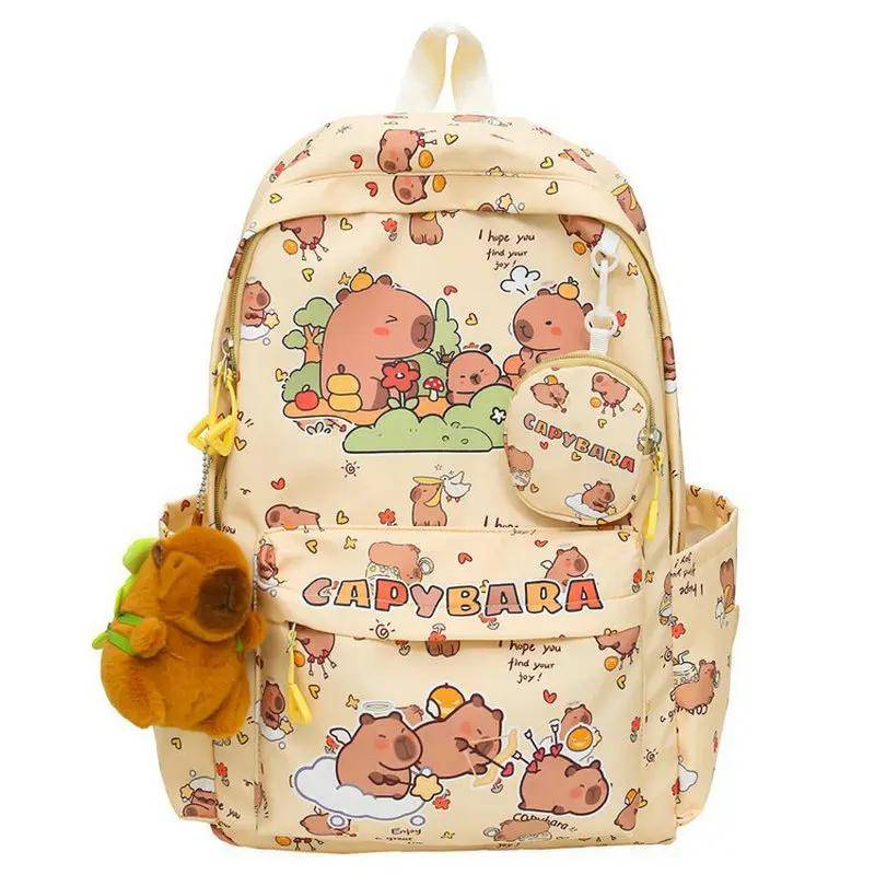Mochila bonita de capibara para niñas, niños, estudiantes, adolescentes, mochila para niños, mochilas escolares informales bonitas para mujeres, juguete de regalo de cumpleaños para niños