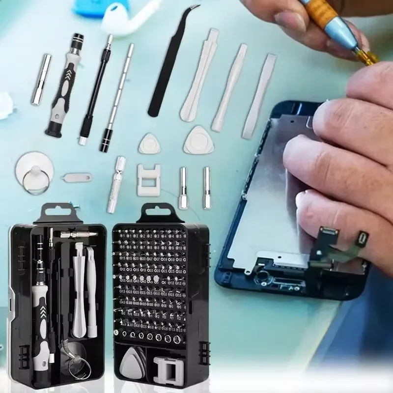115/114 in 1 Precision Screwdriver Set Magnetic Torx Hex Screw Driver Bits Professional Repair Tool Kit for iPhone Xiaomi Mac PC