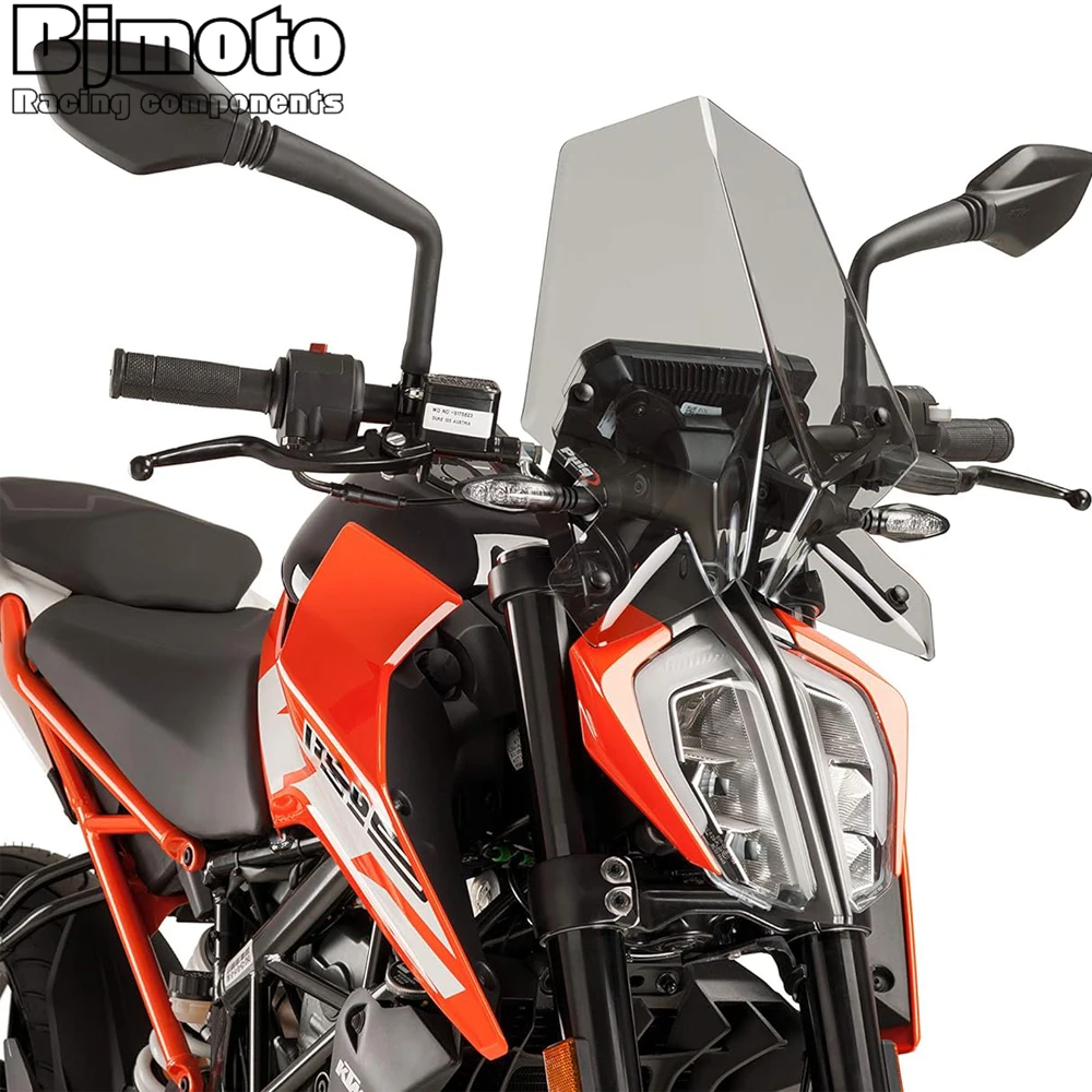 for K-TM Duke 390 250 125 DUKE390 DUKE125 Windshield Windscreen Wind Deflector Motorcycle 2017 2018 2019 2020 2021 2022 2023