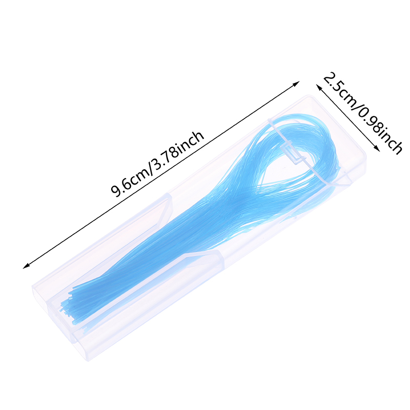 Linha de Tração Dental Floss Threader Steel, Oral para Crown Brace Bridge, Implant Hoop, Threading Braces, 100pcs