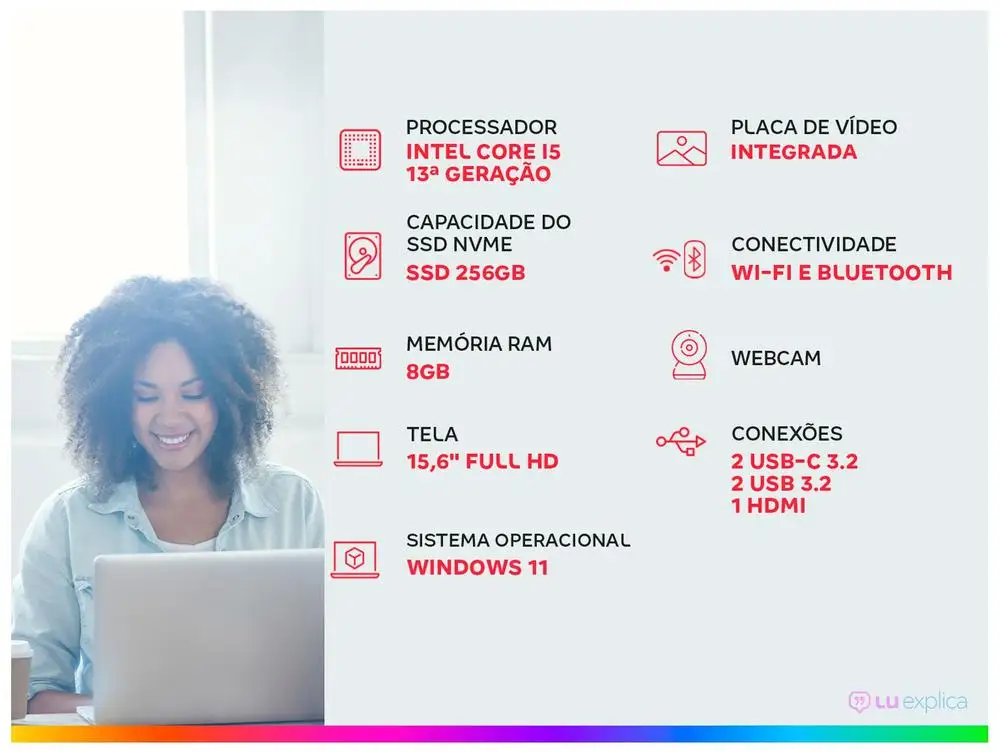 Notebook Acer Aspire Go 15 AG15-71P-5939 Intel Core i5 8GB RAM 256GB SSD 15,6" Full HD Windows 11 NX.JF6AL.004