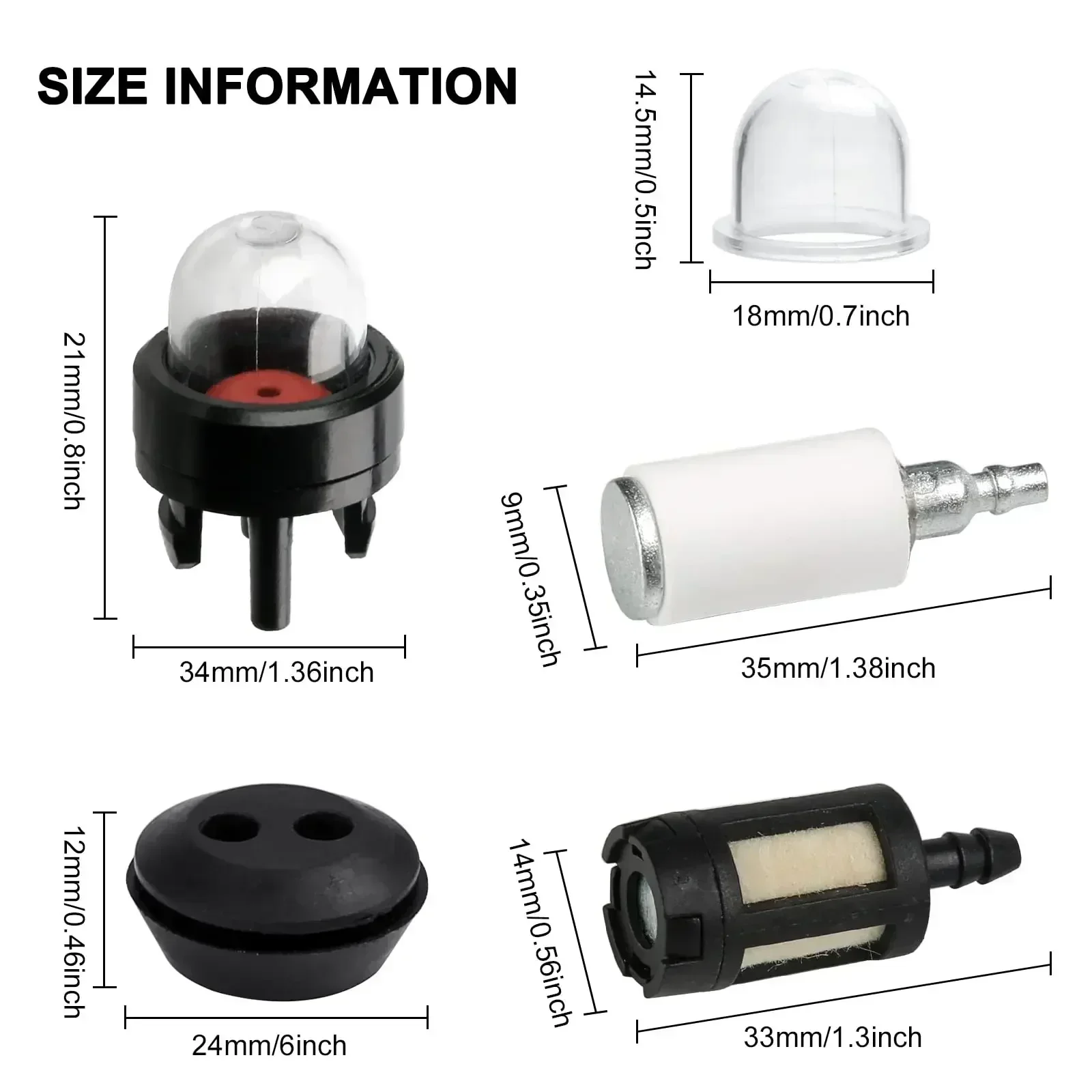 Universal การใช้สายท่อ Primer Bulb อะไหล่เครื่องเป่าลมสําหรับ McCulloch สําหรับ Husqvarnas Chainsaw อุปกรณ์เสริมอะไหล่