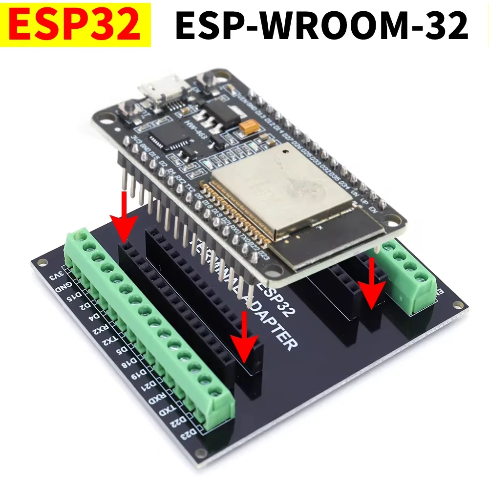 Placa de desarrollo ESP32, placa de expansión Compatible con módulo ESP32 WiFi Bluetooth, NodeMCU-32S Lua, placa de expansión de 30 pines