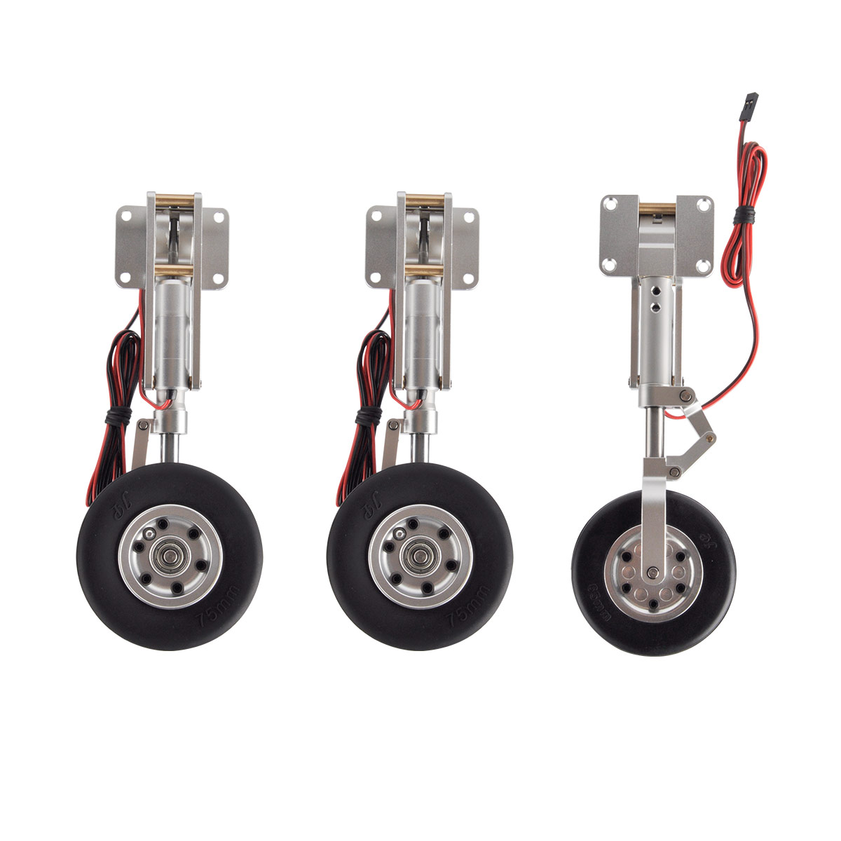 Conjunto completo de trem de pouso elétrico JPHOBBY ER-120 com freios para avião de jatos de aviação modelo VQ PC-7 RC