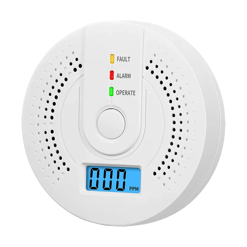 Sensor de alarma de CO independiente, Detector de alarma de monóxido de carbono, advertencia de alta sensibilidad, pantalla LCD, alarma de CO con UL2034