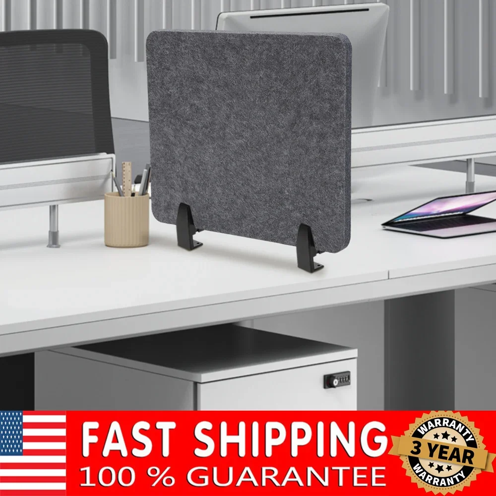 4x ReFocus Raw Clamp-On Acoustic Desk Divider Mounted Privacy Panel to Reduce Noise and Visual Distractions