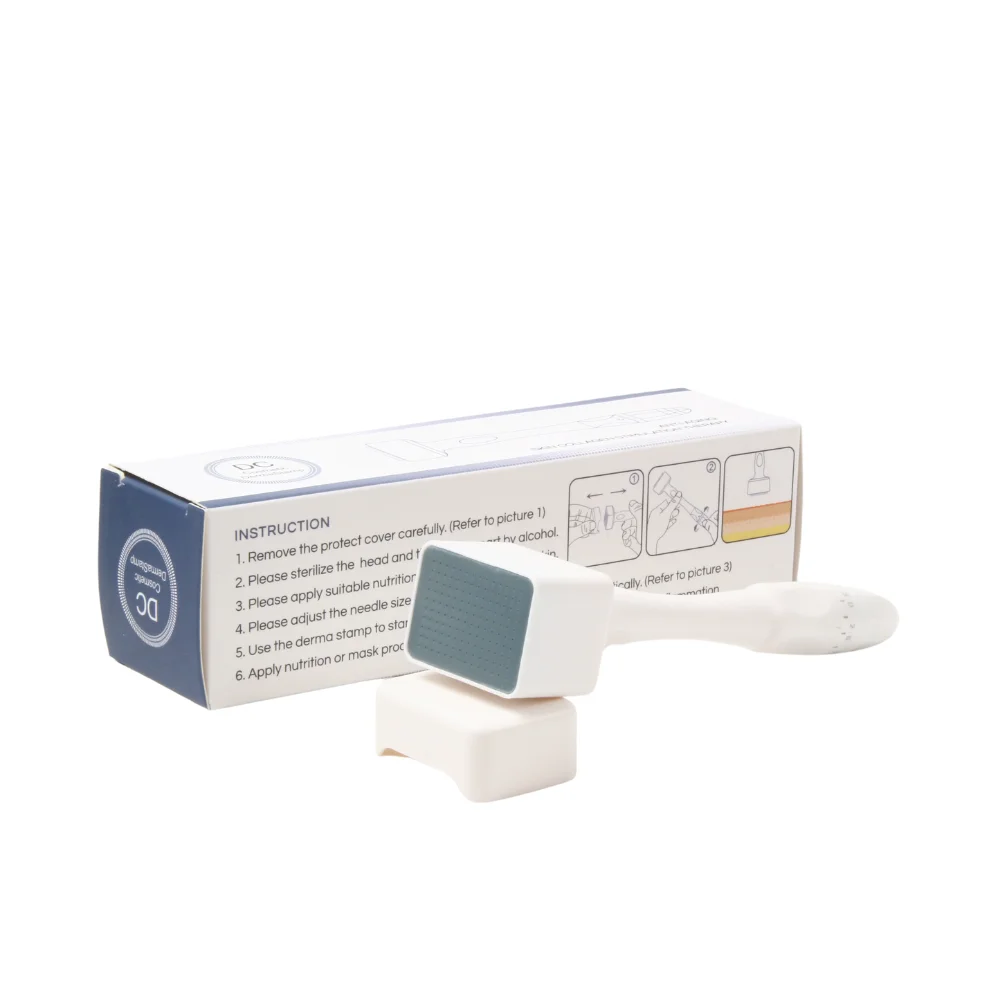Dermaแสตมป์ปรับMicroneedleแสตมป์140/100 Pinsเข็มไทเทเนียมสําหรับผิวหน้าเคราRewrowth