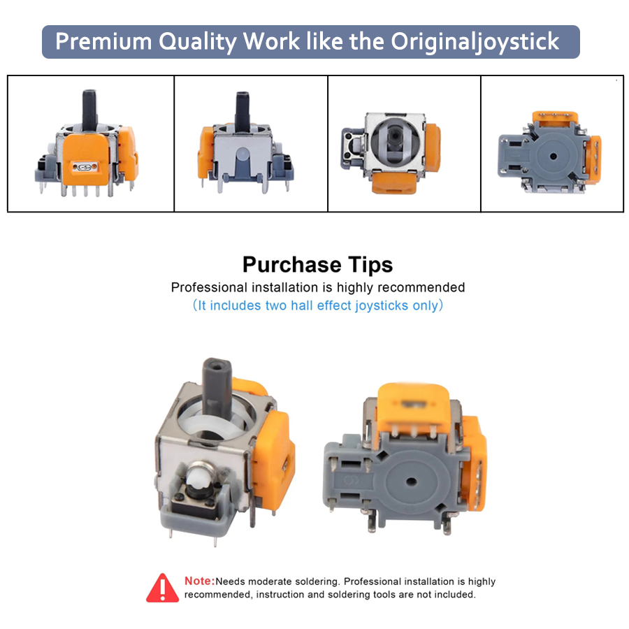 10Pcs 3D Hall Effect Joystick Adjustable No Drifting Thumbsticks Module Joystick Module Controller for PS4/PS5/XBox/Switch Pro