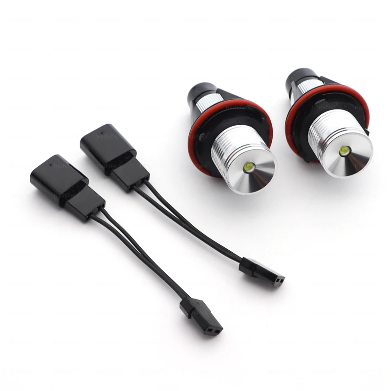 for BMW E87 E39 M5 E60 E61 E63 E64 M6 E65 E66 E83 X3 E53 X5 2000-2007 White Bright 20W LED Angel Eyes Marker Lights Bulbs Lamp