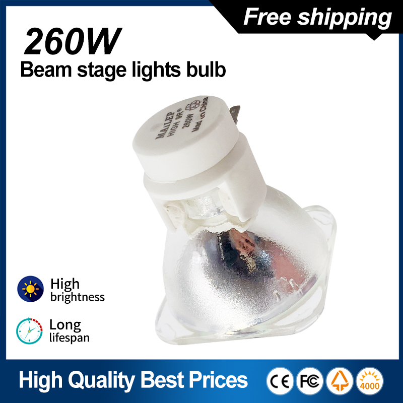 Lampada 9R 260W lámpara con cabezal móvil haz de luz lámpara de escenario bombilla halógena de Metal platino 260w 9R lámpara de punto MSD